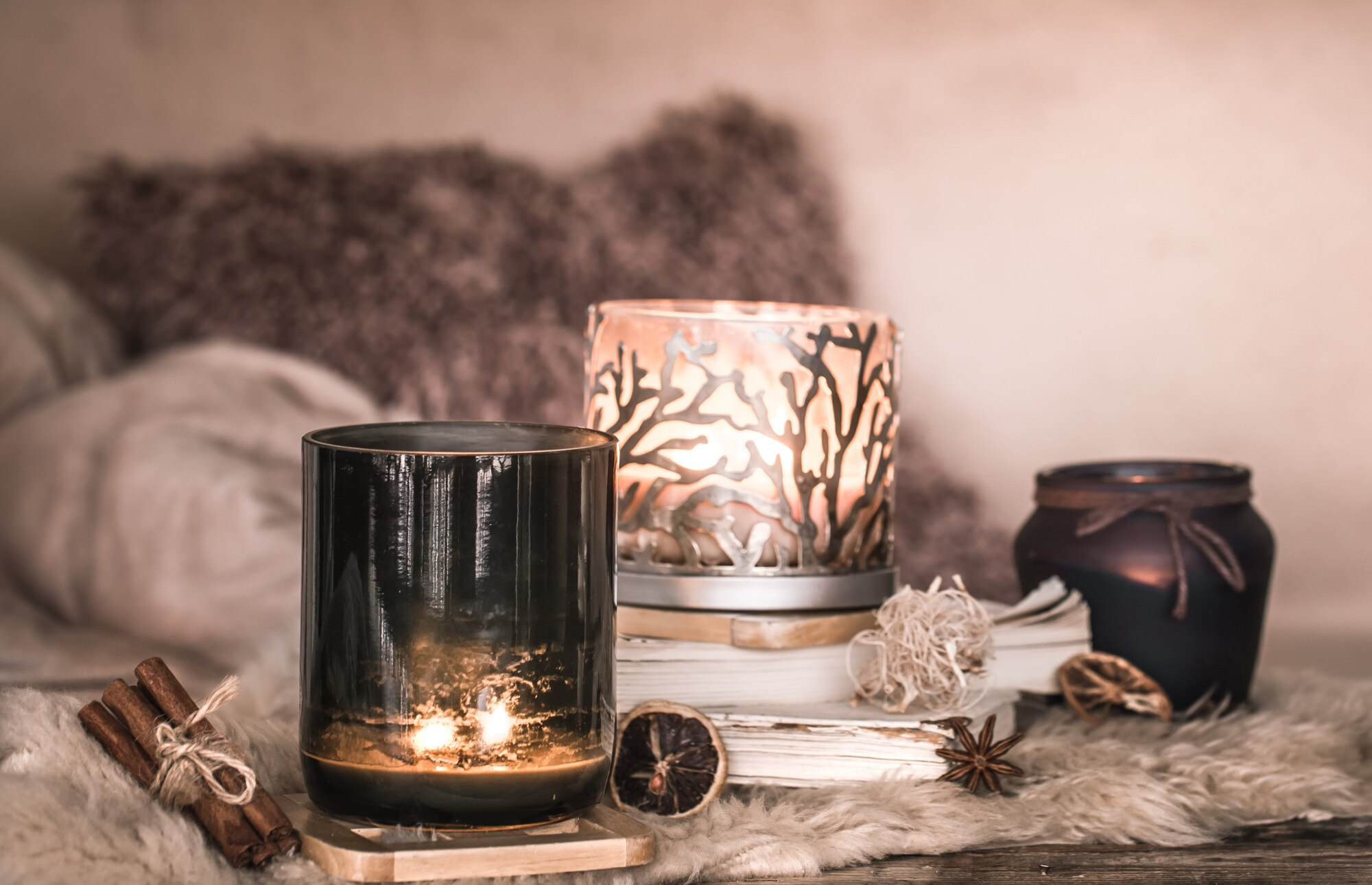 Velas aromáticas en envase premium